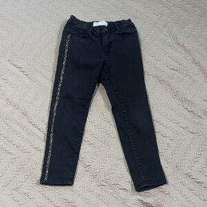 Zara Kids Black Jeans with Gold Accent
